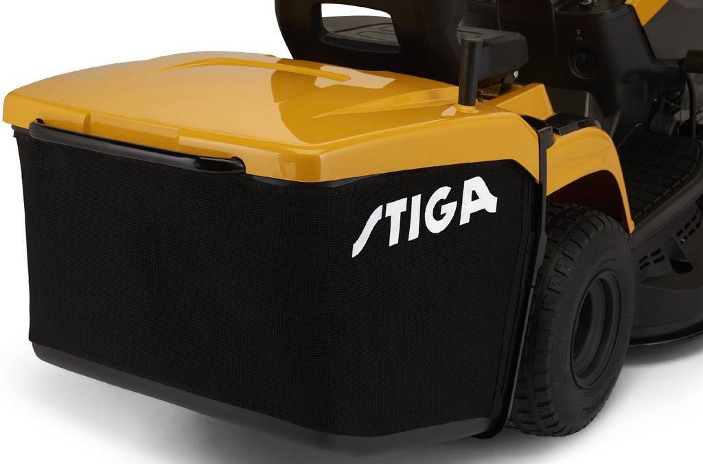 Stiga Rasentraktor Estate 598 W Special HONDA mit Mulchstopfen, Anhängerkupplung und Ladegerät
